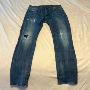 American eagle jeans. Extreme flex. 34x34. Slim straight. Rip & repair style.